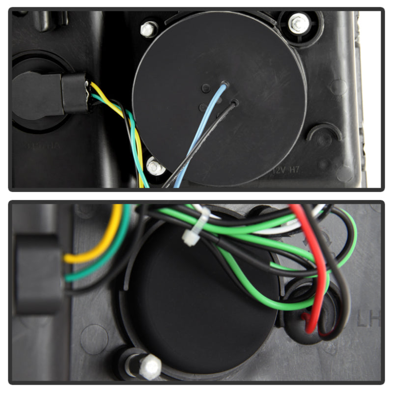 Spyder Chevy Silverado 1500 14-16 Projector Headlights Light Bar DRL Blk PRO-YD-CS14-LBDRL-BK SPYDER Headlights AXOPROS