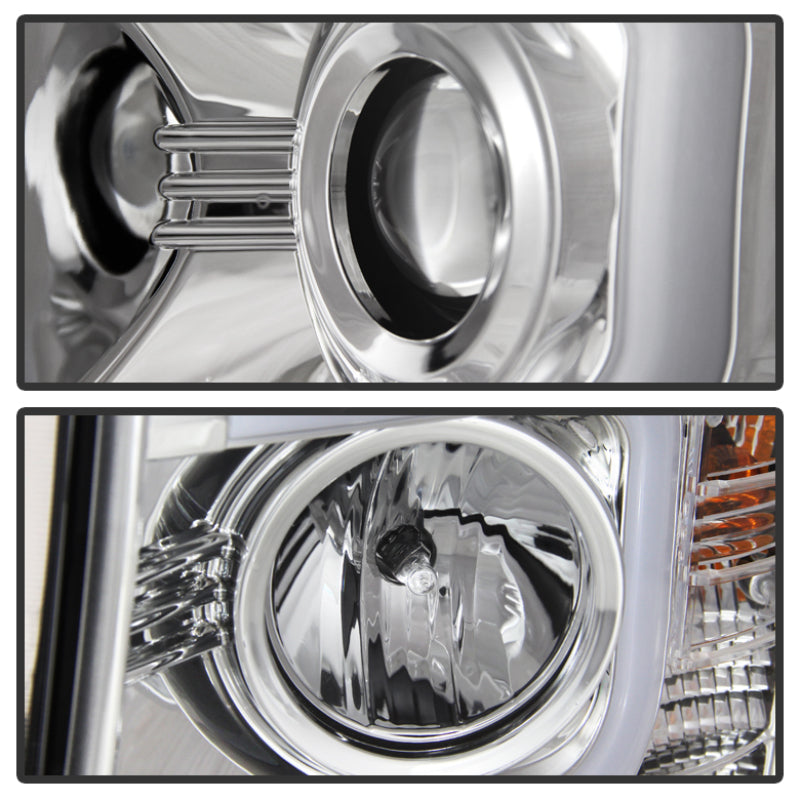 Spyder Chevy Silverado 1500 14-16 Projector Headlights Light Bar DRL Chrm PRO-YD-CS14-LBDRL-C SPYDER Headlights AXOPROS