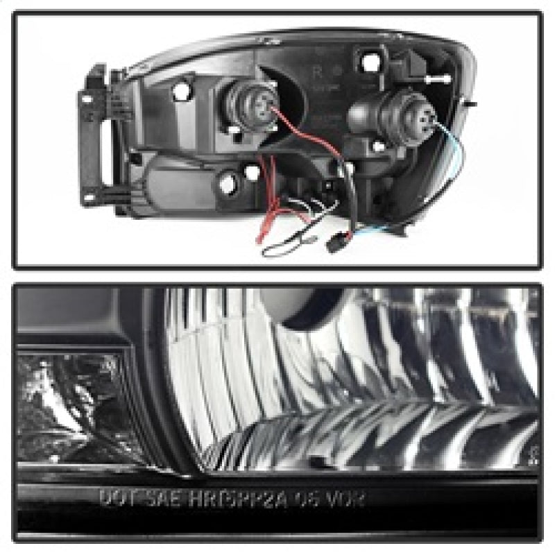 Spyder Dodge Ram 1500 06-08 06-09 Projector Headlights LED Halo LED Blk Smke PRO-YD-DR06-HL-BSM SPYDER Headlights AXOPROS