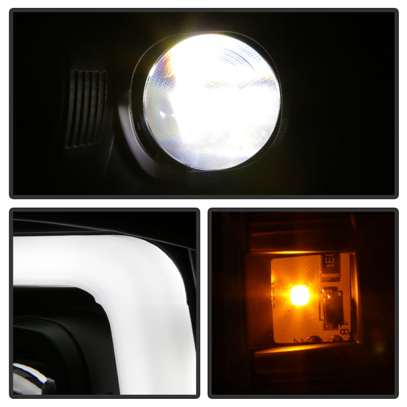 Spyder Ford F-250 99-04/Excursion 00-04 1 Piece LED Headlights - Black PRO-YD-FF25099V2PL-BK SPYDER Headlights AXOPROS