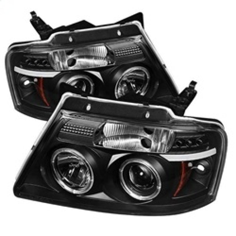 Spyder Ford F150 04-08 Projector Headlights Version 2 LED Halo LED Blk PRO-YD-FF15004-HL-G2-BK SPYDER Headlights AXOPROS