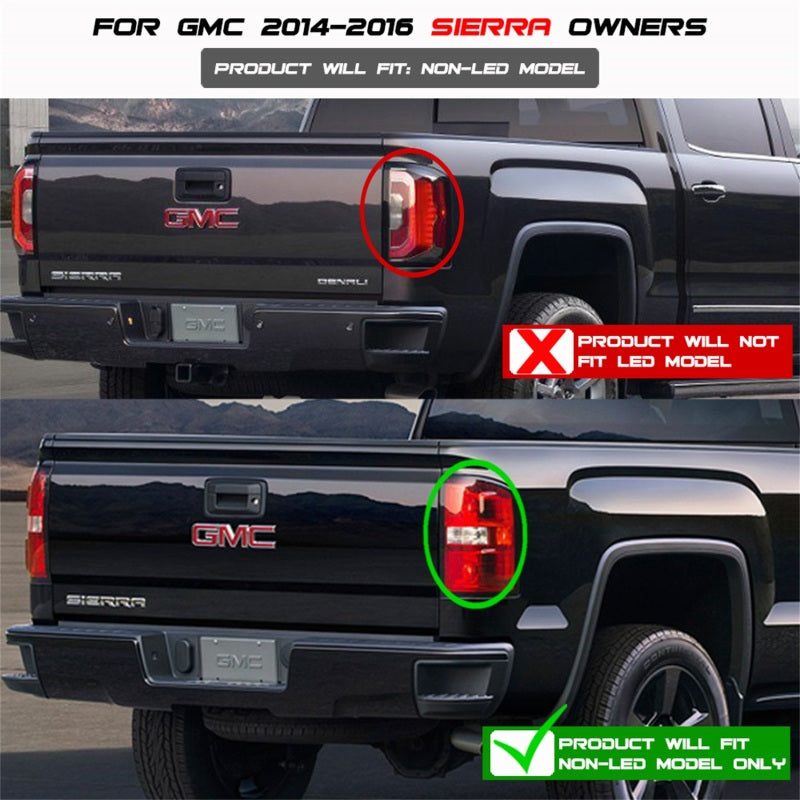 Spyder GMC Sierra 14-16 LED Tail Lights Black ALT-YD-GS14-LBLED-BK SPYDER Tail Lights AXOPROS