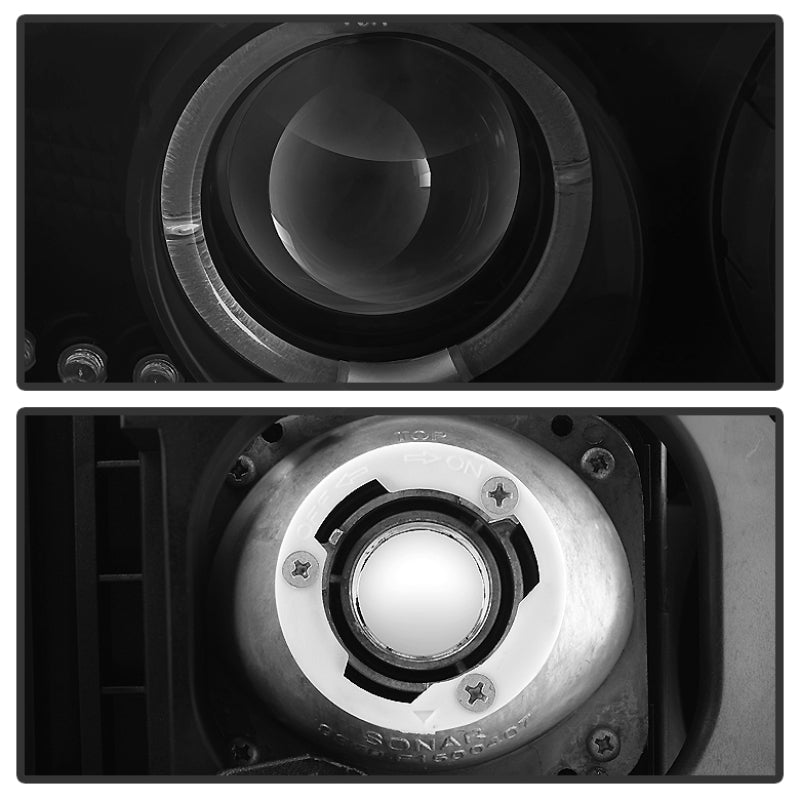 Spyder GMC Sierra 1500/2500 99-06 Projector Headlights LED Halo LED Blk Smke PRO-YD-CDE00-HL-BSM SPYDER Headlights AXOPROS