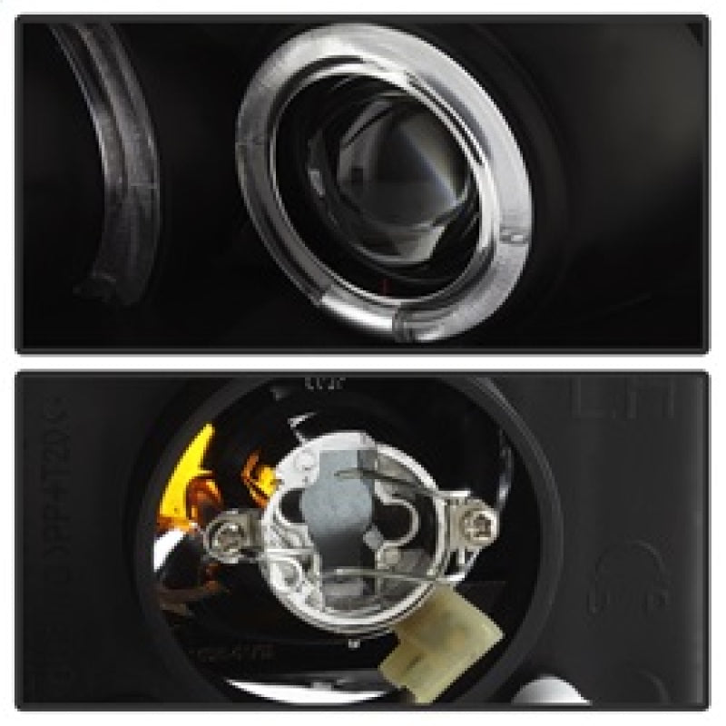 Spyder Honda Civic 06-08 2Dr Projector Headlights LED Halo Black High H1 Low H1 PRO-YD-HC06-2D-HL-BK SPYDER Headlights AXOPROS