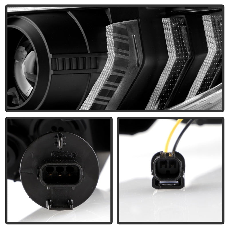 Spyder Honda Civic 16- 2DR/4DR/Hatchback Projector Headlights - Black PRO-YD-HC16SI-SEQGR-BK SPYDER Headlights AXOPROS