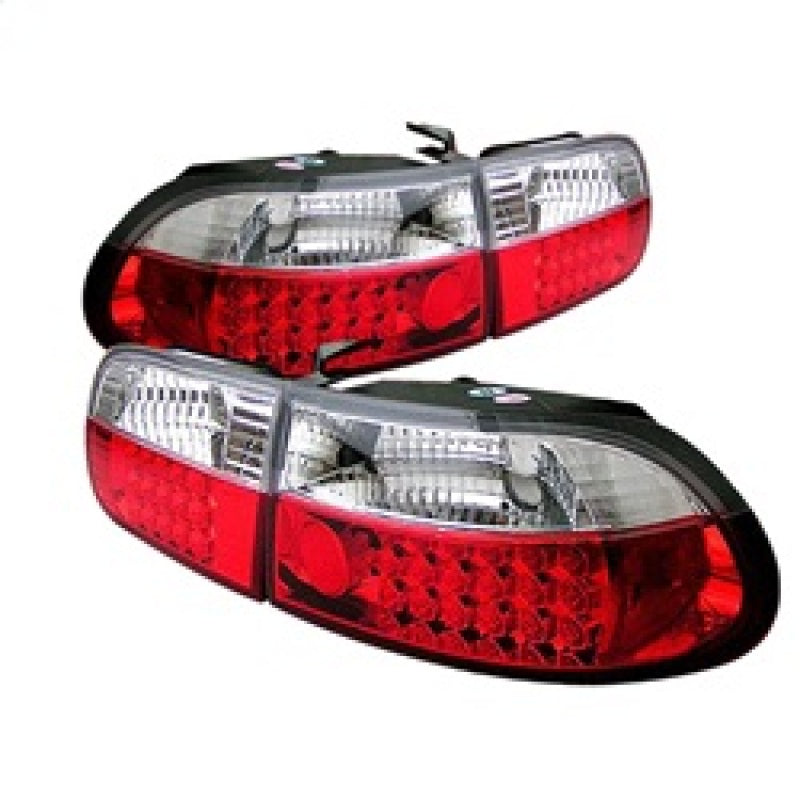 Spyder Honda Civic 92-95 3DR LED Tail Lights Red Clear ALT-YD-HC92-3D-LED-RC SPYDER Tail Lights  AXOPROS