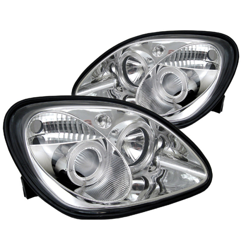Spyder Mercedes Benz SLK 98-04 Projector Halogen Model- LED Halo Chrm PRO-YD-MBSLK98-1PC-HL-C SPYDER Headlights AXOPROS
