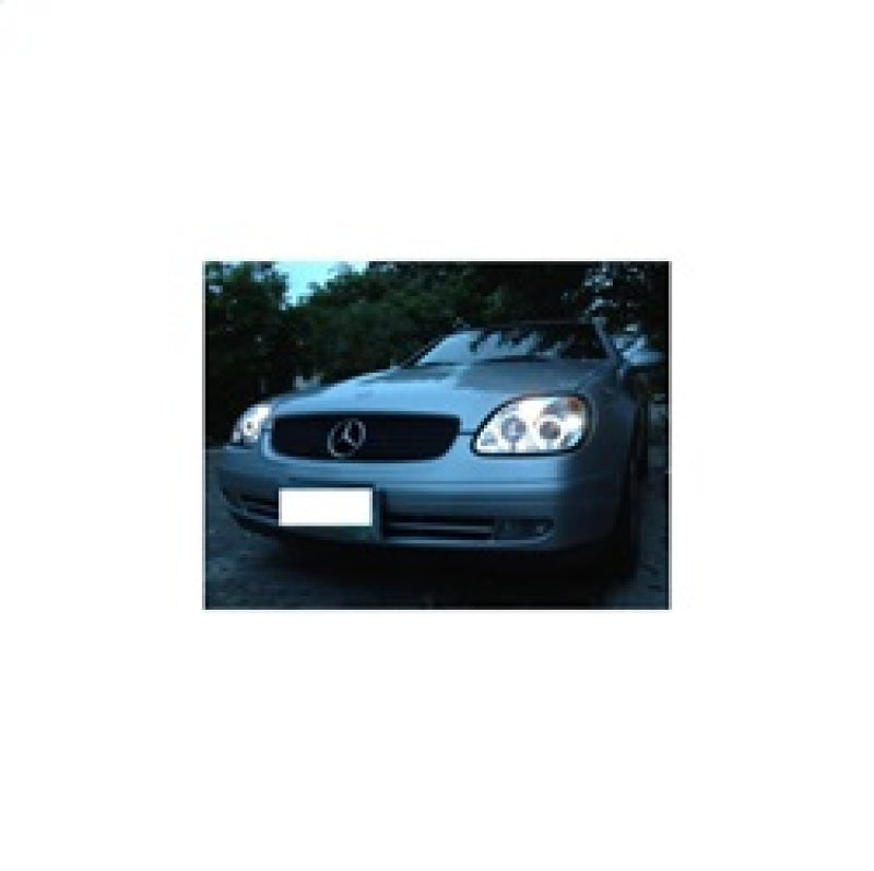 Spyder Mercedes Benz SLK 98-04 Projector Halogen Model- LED Halo Chrm PRO-YD-MBSLK98-1PC-HL-C SPYDER Headlights AXOPROS