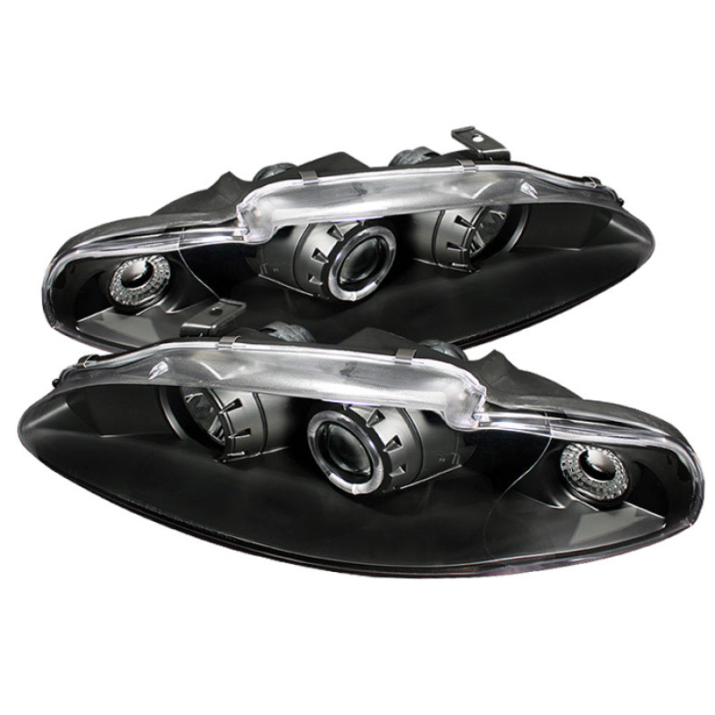 Spyder Mitsubishi Eclipse 95-96 Projector Headlights LED Halo Black High H1 Low H1 PRO-YD-ME95-HL-BK SPYDER Headlights AXOPROS