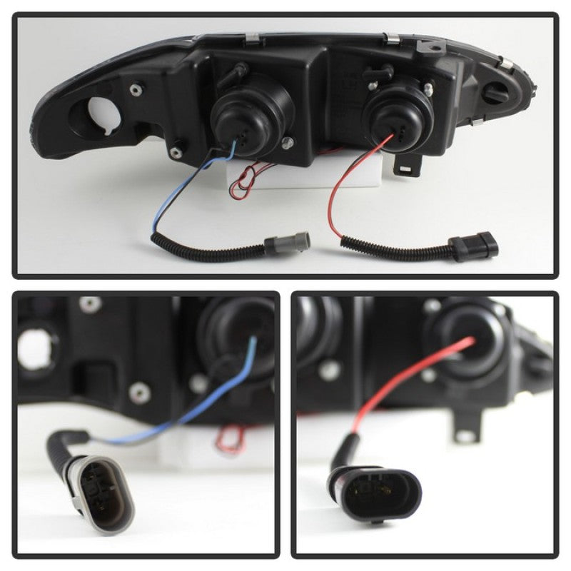 Spyder Mitsubishi Eclipse 97-99 Projector Headlights LED Halo Black High H1 Low H1 PRO-YD-ME97-HL-BK SPYDER Headlights AXOPROS