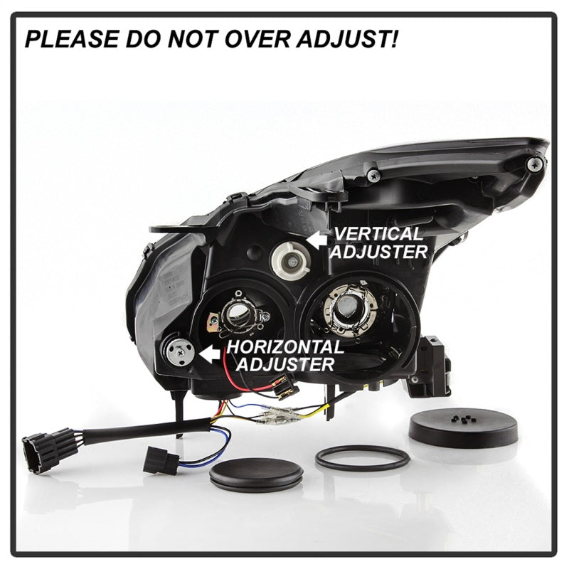 Spyder Nissan GTR R35 09-14 - Projector Headlights - DRL LED - Black SPYDER Headlights AXOPROS