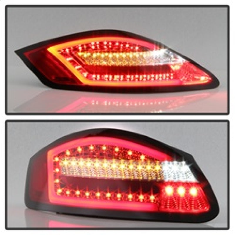 Spyder Porsche 987 Cayman 06-08 / Boxster 05-08 LED Tail Lights - Red Clear ALT-YD-P98705-LED-RC SPYDER Tail Lights  AXOPROS