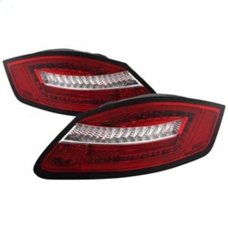 Spyder Porsche 987 Cayman 06-08 / Boxster 05-08 LED Tail Lights - Red Clear ALT-YD-P98705-LED-RC SPYDER Tail Lights  AXOPROS