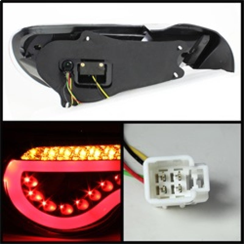 Spyder Scion FRS 12-14/Subaru BRZ 12-14 Light Bar LED Tail Lights Black ALT-YD-SFRS12-LBLED-BK SPYDER Tail Lights  AXOPROS