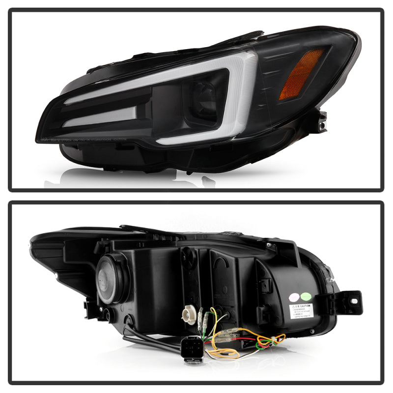 Spyder Subaru Impreza WRX 15-20 Halogen Model Projector Headlights - Black PRO-YD-SWRX15SI-SBSEQ-BK SPYDER Headlights AXOPROS
