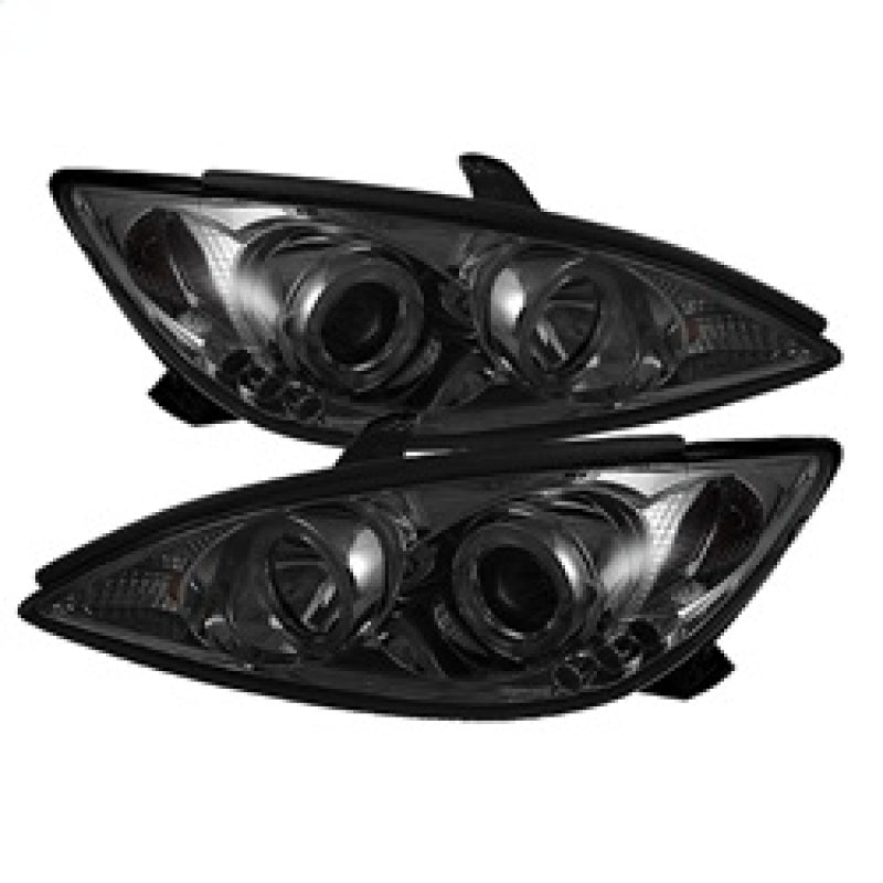 Spyder Toyota Camry 02-06 Projector Headlights LED Halo LED Smoke High H1 Low H1 PRO-YD-TCAM02-HL-SM SPYDER Headlights AXOPROS