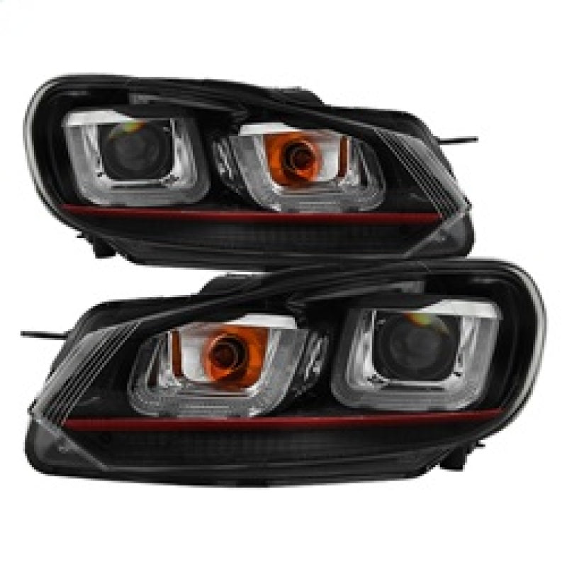 Spyder Volkswagen Golf / GTI 10-13 Version 3 Projector Headlights - Black PRO-YD-VG10V3R-DRL-BK SPYDER Headlights AXOPROS