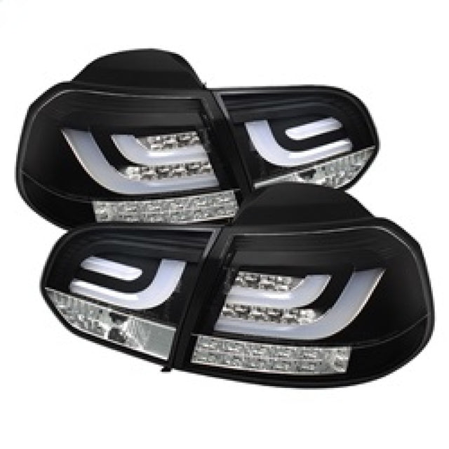 Spyder Volkswagen Golf/GTI 10-13 G2 Type With Light Bar LED Tail Lights Black ALT-YD-VG10-LED-G2-BK SPYDER Tail Lights  AXOPROS