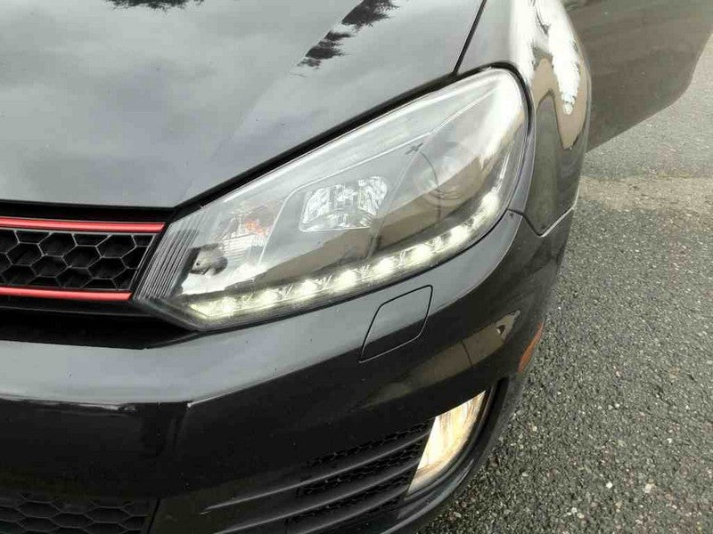 Spyder Volkswagen Golf/GTI 10-13 Projector Headlights Halogen Model- DRL Blk PRO-YD-VG10-DRL-BK SPYDER Headlights AXOPROS