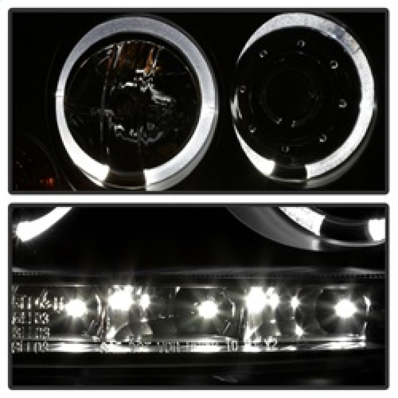 Spyder Volkswagen GTI 06-09/Jetta 06-09 Halogen Model Only - LED Halo DRL Black PRO-YD-VG06-HL-BK SPYDER Headlights AXOPROS