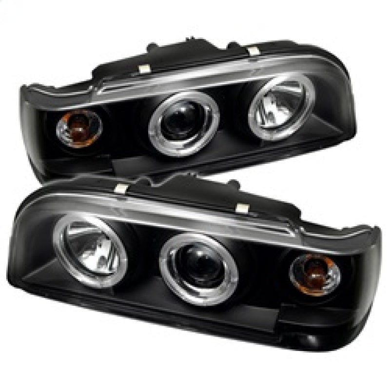 Spyder Volvo 850 93-97 Projector Headlights LED Halo Black High H1 Low H1 PRO-YD-VO85092-HL-BK SPYDER Headlights AXOPROS