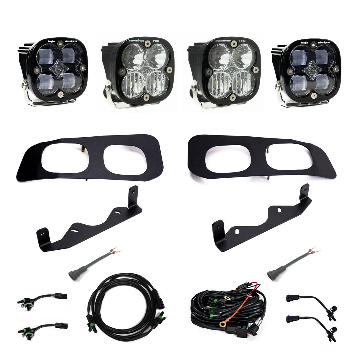 Squadron SAE/Squadron Pro Dual Fog Pocket Light Kit Baja Designs Fog Light Kit AXOPROS