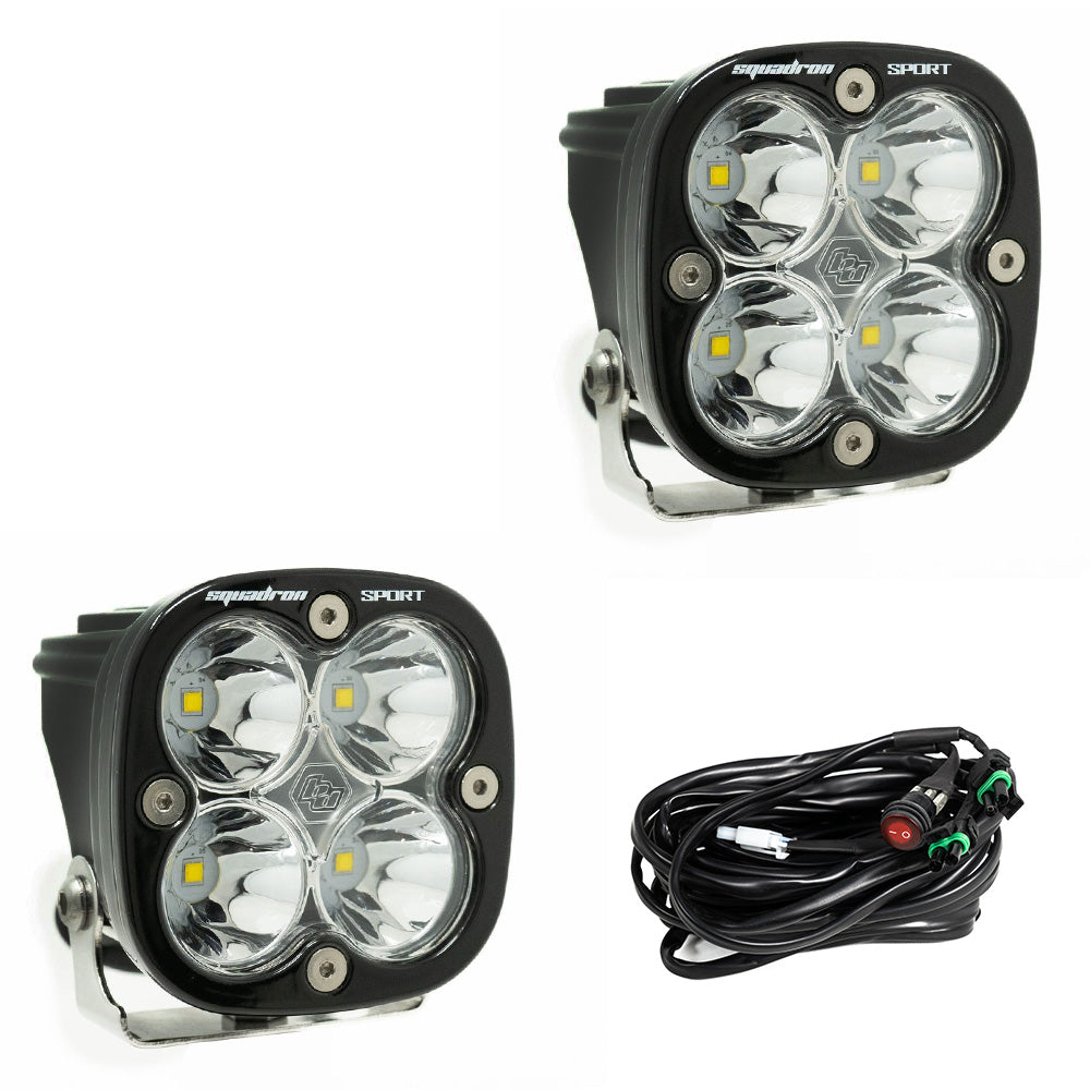 Squadron Sport Black LED Auxiliary Light Pod Pair Baja Designs Auxiliary Light AXOPROS