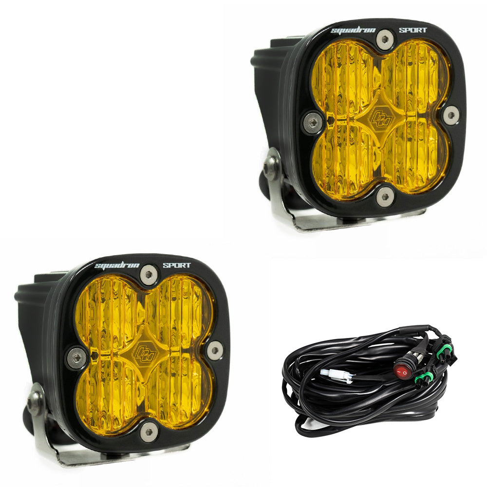 Squadron Sport Black LED Auxiliary Light Pod Pair Baja Designs Auxiliary Light AXOPROS