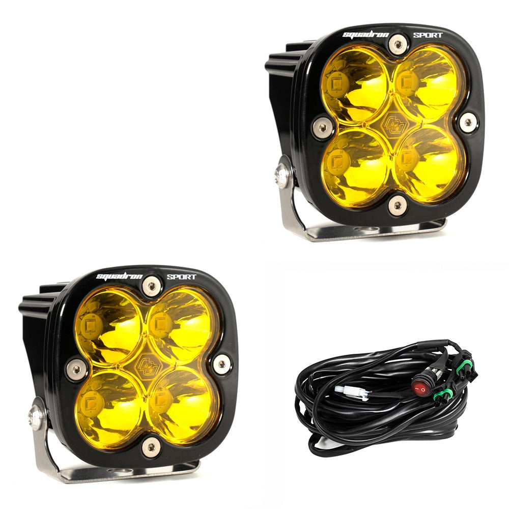 Squadron Sport Black LED Auxiliary Light Pod Pair Baja Designs Auxiliary Light AXOPROS