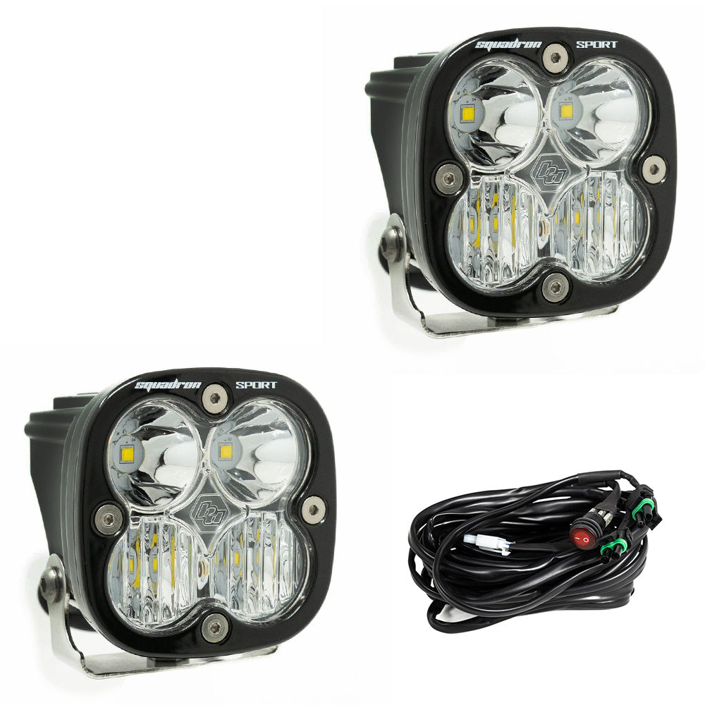 Squadron Sport Black LED Auxiliary Light Pod Pair Baja Designs Auxiliary Light AXOPROS