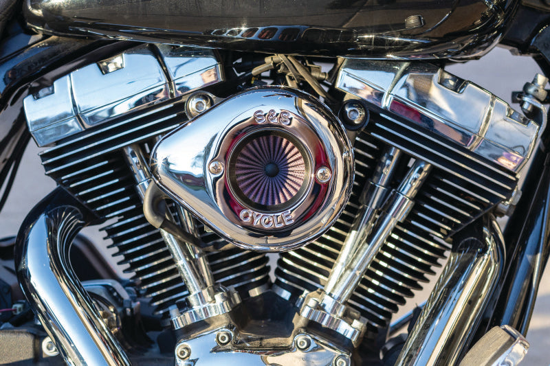 S&S Cycle 08-16 Touring/16-17 Softail Models Stealth Air Stinger Kit w/ Chrome Teardrop S&S Cycle Air Intake Components AXOPROS