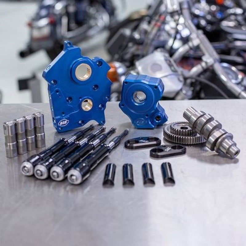 S&S Cycle 2017+ M8 Models Gear Drive 475G Cam Chest Kit w/ Black Pushrod Tubes - Oil Cooled S&S Cycle Cam Gears AXOPROS