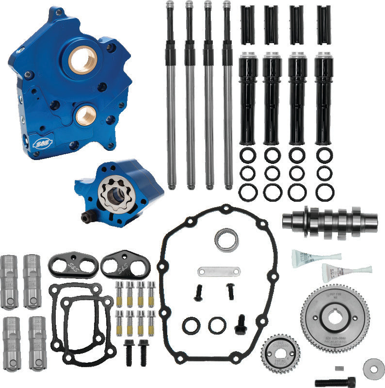 S&S Cycle 2017+ M8 Models Gear Drive 475G Cam Chest Kit w/ Black Pushrod Tubes - Oil Cooled S&S Cycle Cam Gears AXOPROS