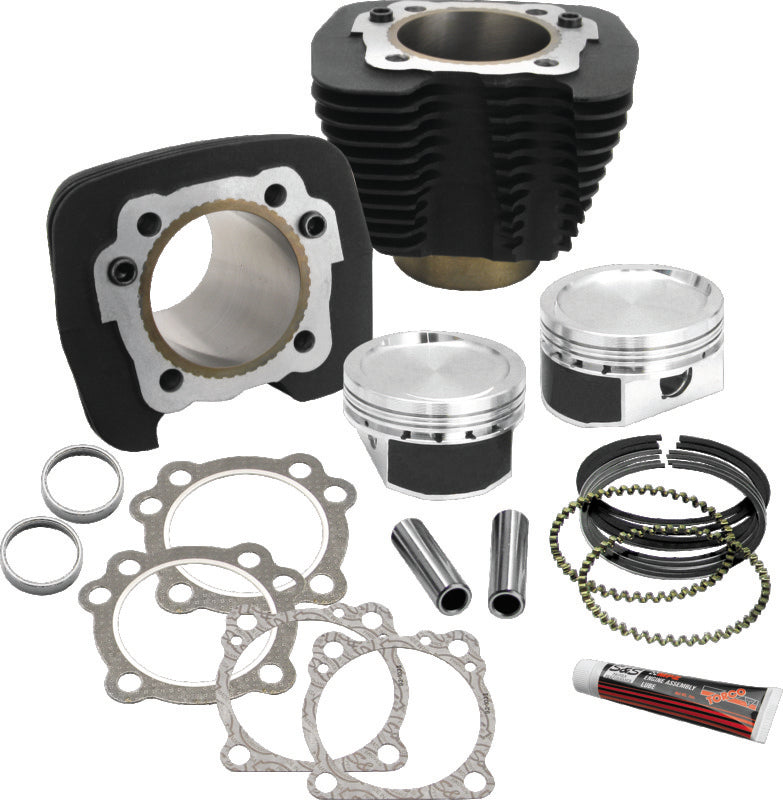 S&S Cycle 86-19 Sportster Models 883 to 1200cc Conversion Kit - Wrinkle Black S&S Cycle Piston Sets - Powersports AXOPROS