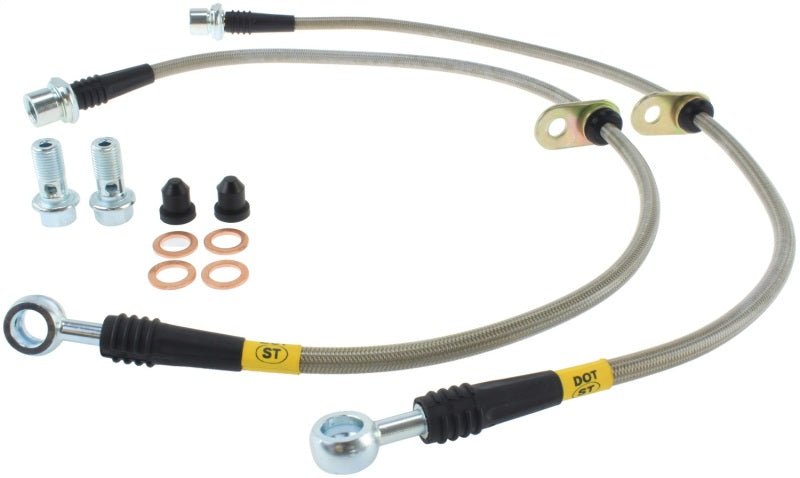 StopTech 00-05 Celica GT & GT-S/05-08 Scion tC Front Stainless Steel Brake Lines Stoptech Brake Line Kits AXOPROS