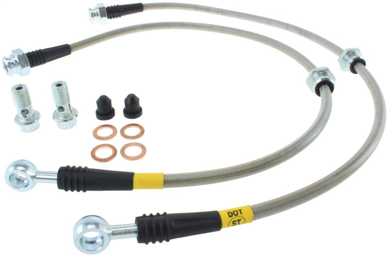 StopTech 00-06 Nissan Sentra SE-R Stainless Steel Rear Brake Lines Stoptech Brake Line Kits AXOPROS