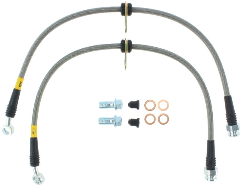 StopTech 02-06 Acura RSX / 04-09 TSX / 03-07 Accord / 09 Accord Coupe & Sedan Rear SS Brake Lines Stoptech Brake Line Kits AXOPROS
