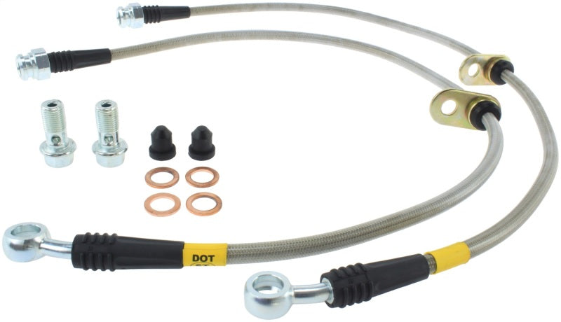 StopTech 02-06 Acura RSX Front SS Brake Lines Stoptech Brake Line Kits AXOPROS