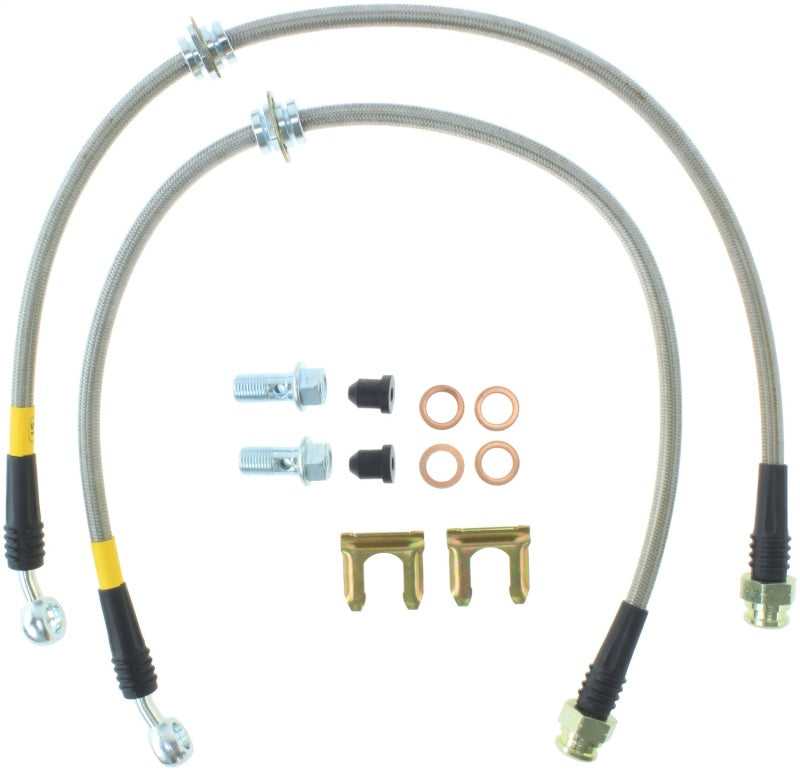 StopTech 02-07 WRX Stainless Steel Rear Brake Lines Stoptech Brake Line Kits AXOPROS
