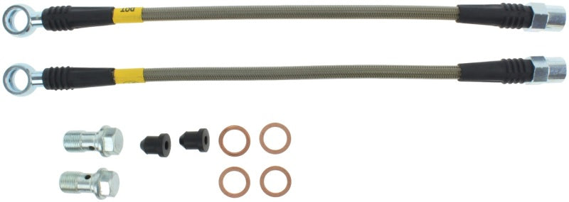 StopTech 02-08 Audi A4 Quattro Rear Stainless Steel Brake Line Kit Stoptech Brake Line Kits AXOPROS