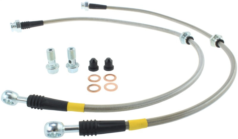 StopTech 03-08 Infiniti FX35/FX45/FX50 Stainless Steel Front Brake Lines Stoptech Brake Line Kits AXOPROS