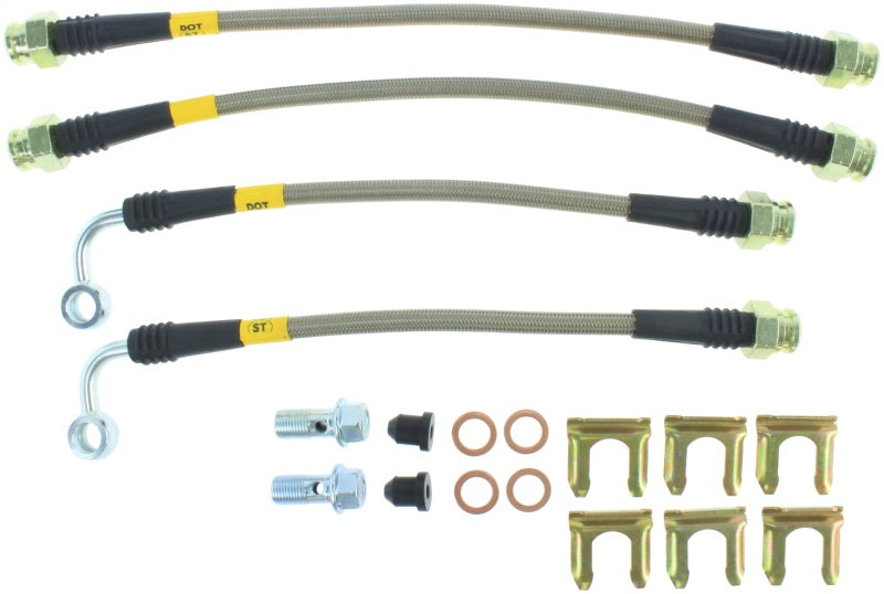 StopTech 05-06 LGT Stainless Steel Rear Brake Lines (4 Line Kit) Stoptech Brake Line Kits AXOPROS