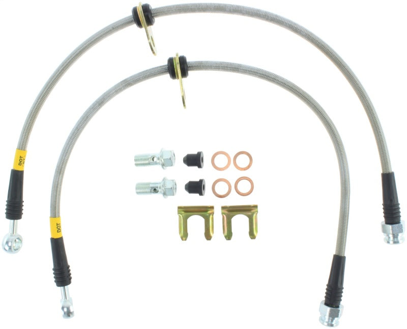 StopTech 05-07 LGT/LGT Spec B Stainless Steel Front Brake Lines Stoptech Brake Line Kits AXOPROS