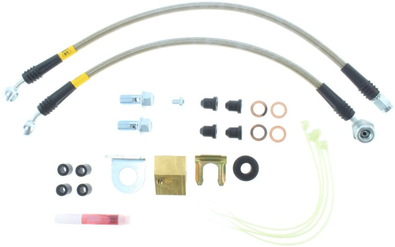 StopTech 06-10 Jeep Grand Cherokee (all) Stainless Steel Rear Brake Lines Stoptech Brake Line Kits AXOPROS