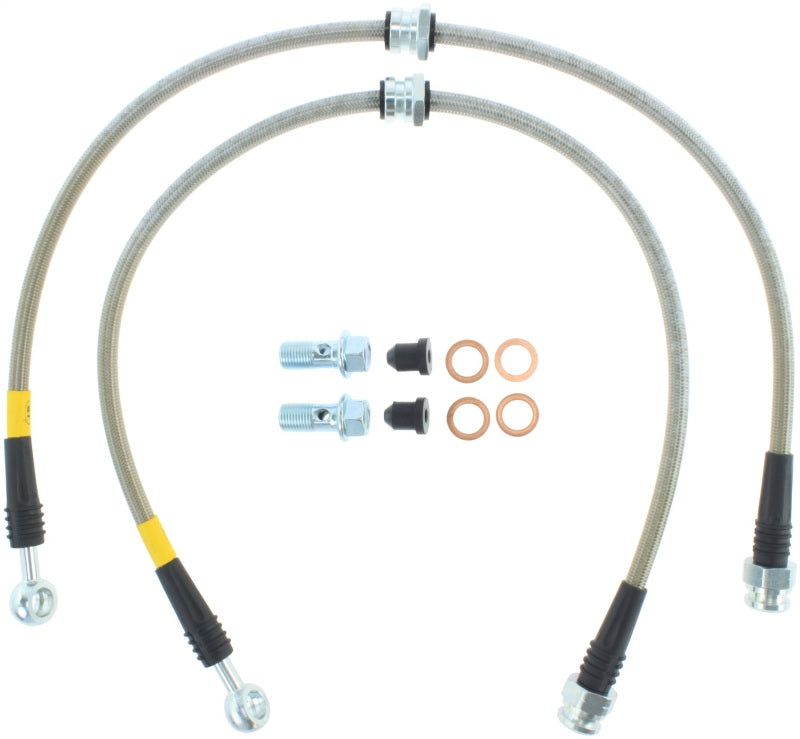StopTech 06-12 Mitsubishi Eclipse Stainless Steel Front Brake Lines Stoptech Brake Line Kits AXOPROS