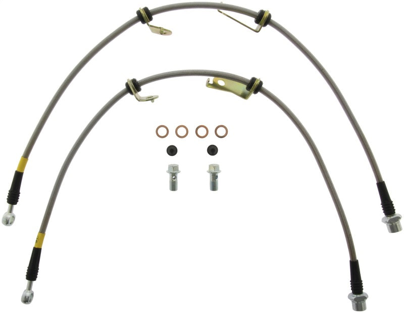 StopTech 06-17 Lexus HS250h / Toyota RAV4 Stainless Steel Front Brake Lines Stoptech Brake Line Kits AXOPROS