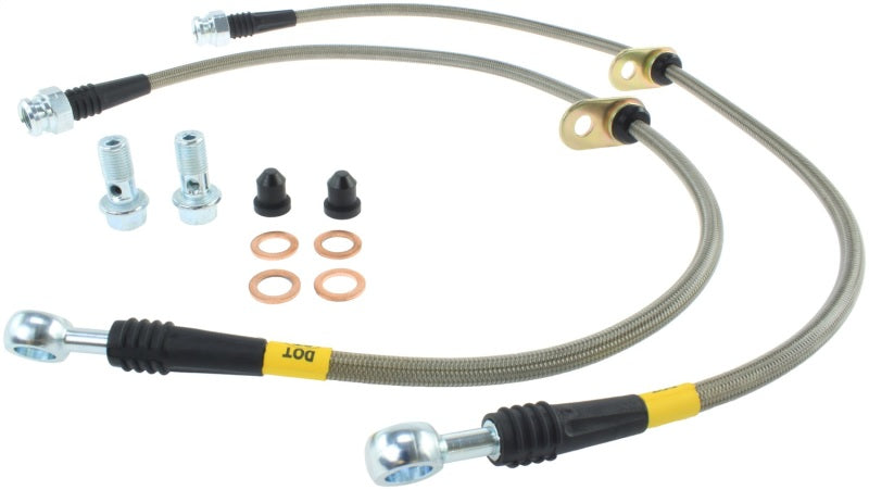 StopTech 06+ Civic Si Stainless Steel Front Brake Lines Stoptech Brake Line Kits AXOPROS