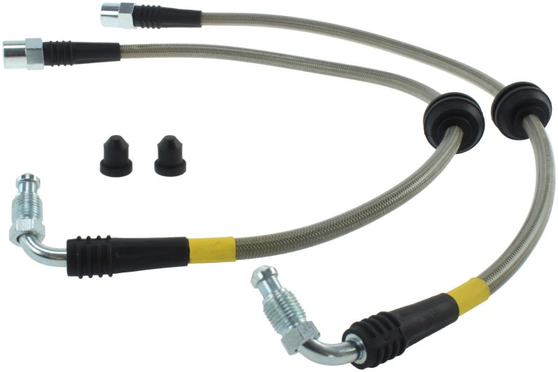 StopTech 07-08 Audi RS4 Front Stainless Steel Brake Line Kit Stoptech Brake Line Kits AXOPROS