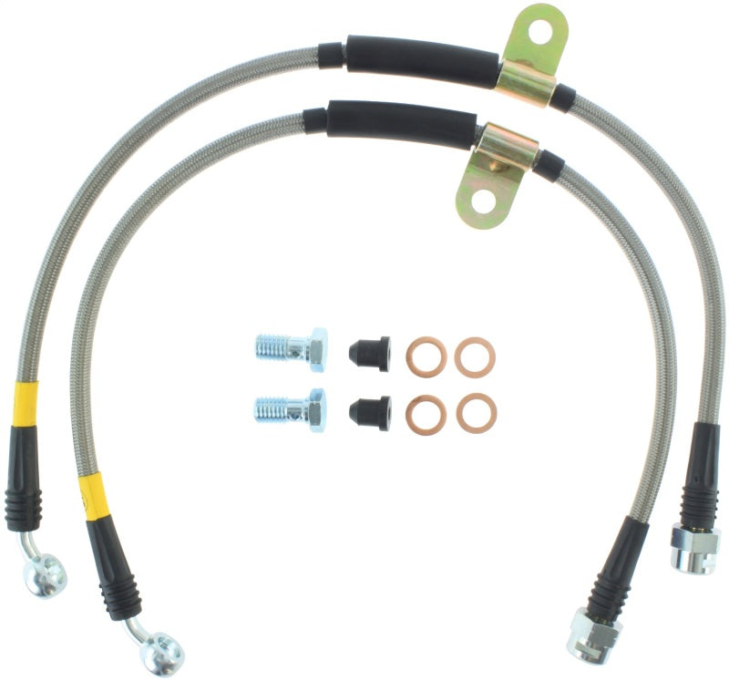 StopTech 07-08 Cadillac Escalade Stainless Steel Front Brake Lines Stoptech Brake Line Kits AXOPROS