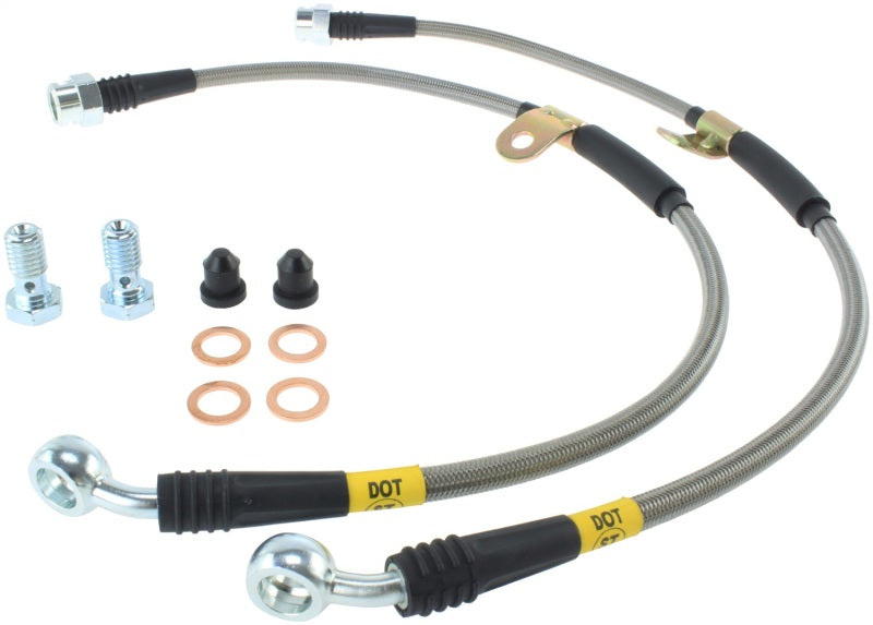 StopTech 07-08 Cadillac Escalade Stainless Steel Front Brake Lines Stoptech Brake Line Kits AXOPROS